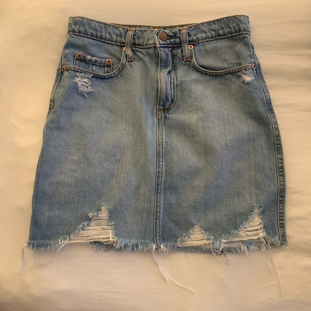 Nobody:  Harper Skirt. High Rise Mid Length